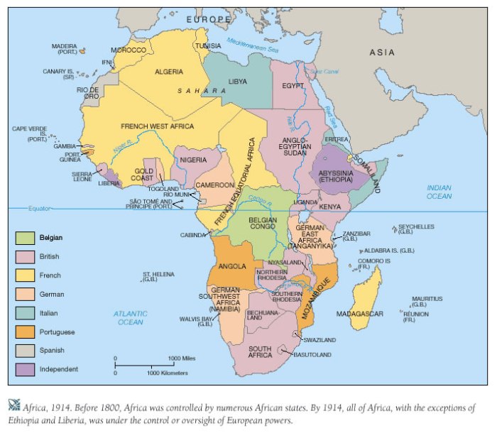 Africa in 1914 map worksheet