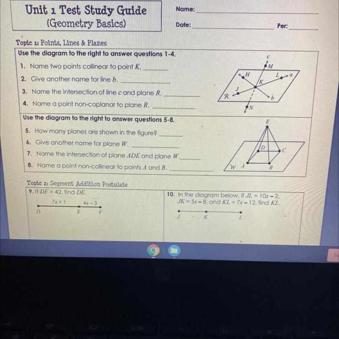 Chapter 1 tools of geometry answer key